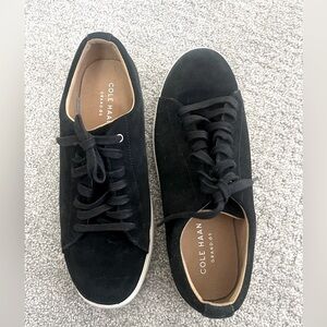 Cole Haan black suede sneakers. Never worn. Size 9.